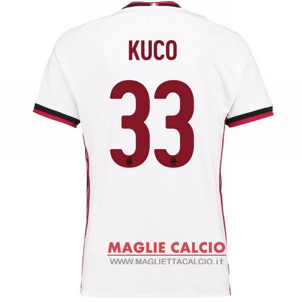 nuova maglietta ac milan 2017-2018 kuco 33 seconda